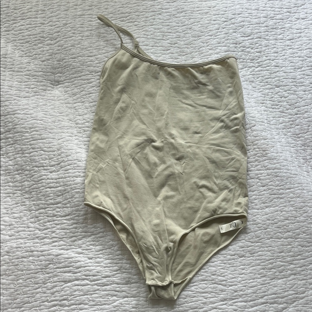 SKIMS One-Shoulder Cream Bodysuit